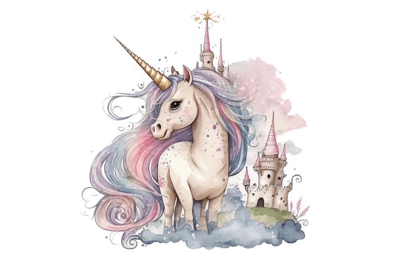 watercolor-magical-unicorn-clipart-bundle