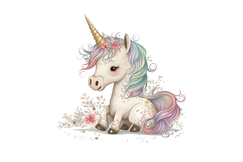 watercolor-magical-unicorn-clipart-bundle