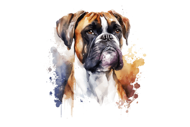 watercolor-cute-boxer-clipart-bundle