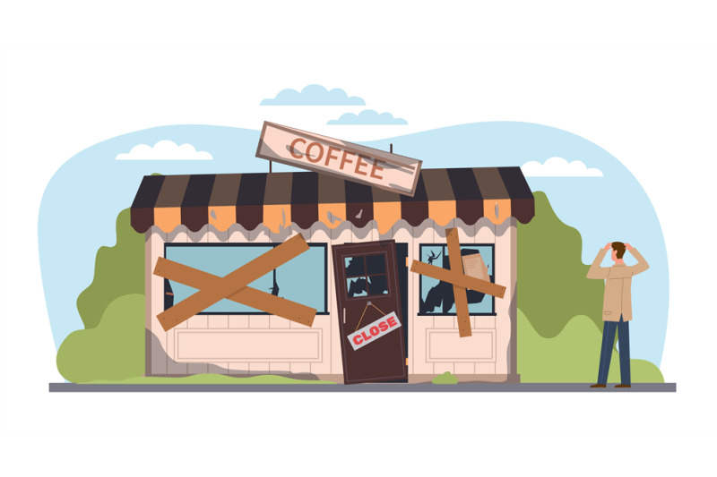 concept-of-small-business-problems-cafe-owner-standing-in-front-of-ru