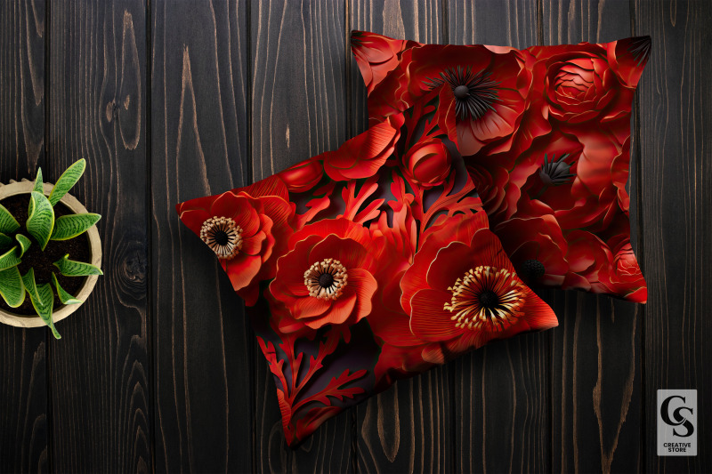 3d-poppy-flowers-digital-papers