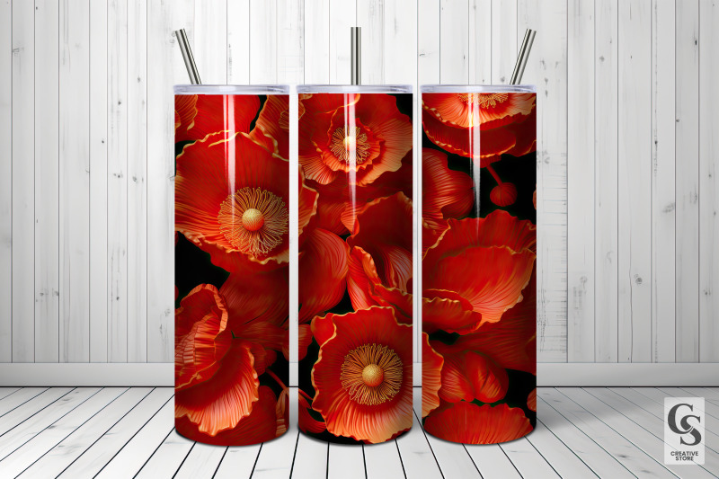 3d-poppy-flowers-digital-papers