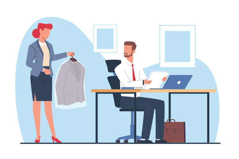 female-personal-assistant-brought-clean-jacket-from-dry-cleaners-to-bo