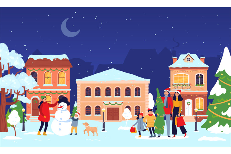 christmas-town-old-city-street-with-people-new-year-winter-holidays