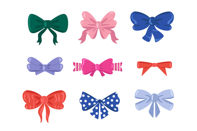 cute-hair-bowknot-and-gift-package-tied-elements-cartoon-colorful-wom