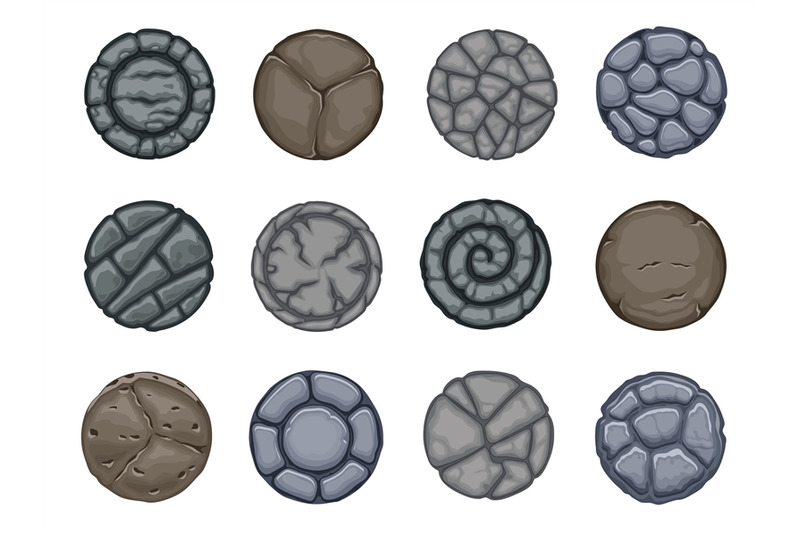 round-stones-buttons-cartoon-empty-round-game-ui-elements-2d-sprite