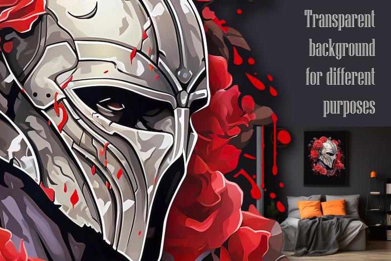 knight-with-red-rose-design-png-jpeg