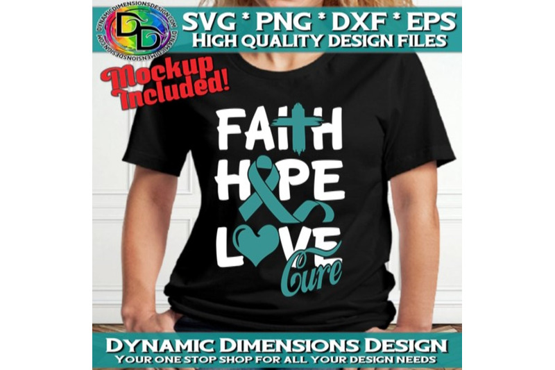 faith-hope-cure-hope-teal-ribbon-cervical-cancer-ribbon-awareness