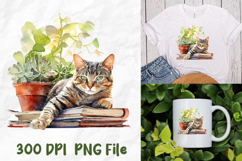 cute-tabby-cat-book-lover-cat-lover