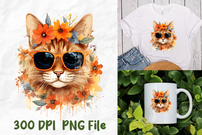 cool-orange-cat-wear-summer-sunglasses