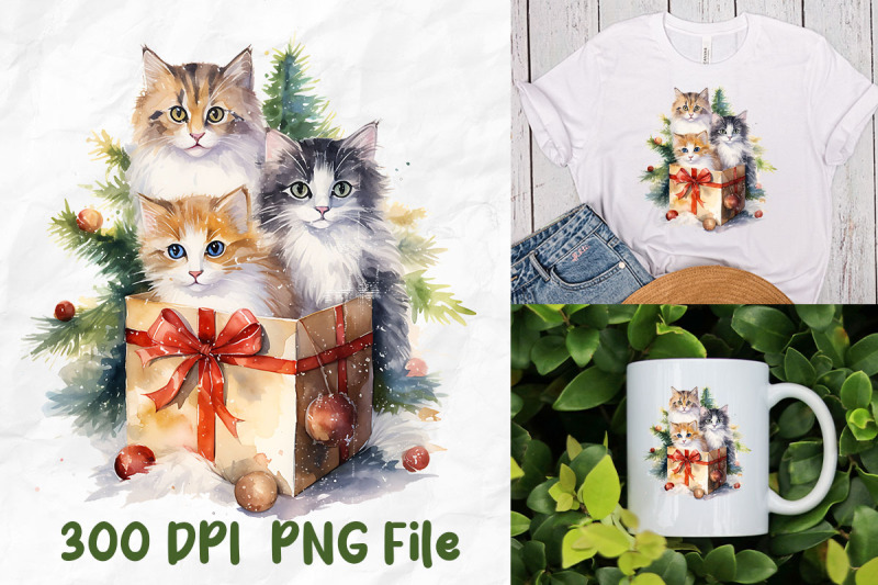 cute-cats-christmas-gift-christmas-tree