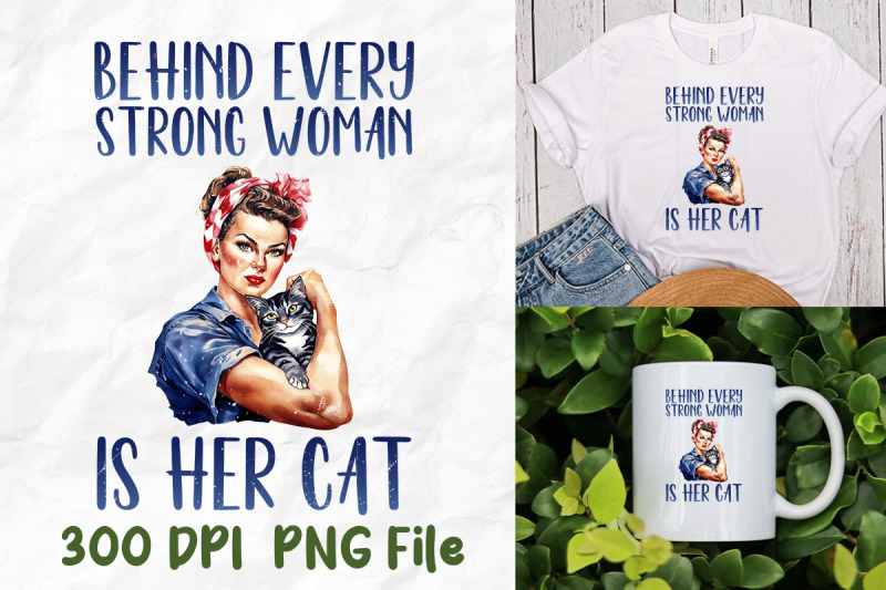 behind-every-strong-woman-is-her-cat