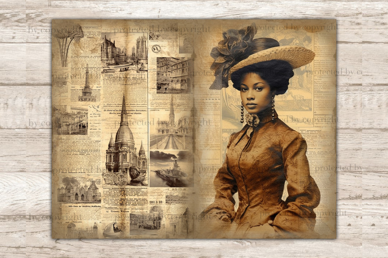 vintage-junk-journal-black-woman-ephemera