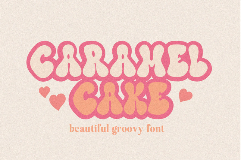 caramel-cake-beautiful-groovy-font