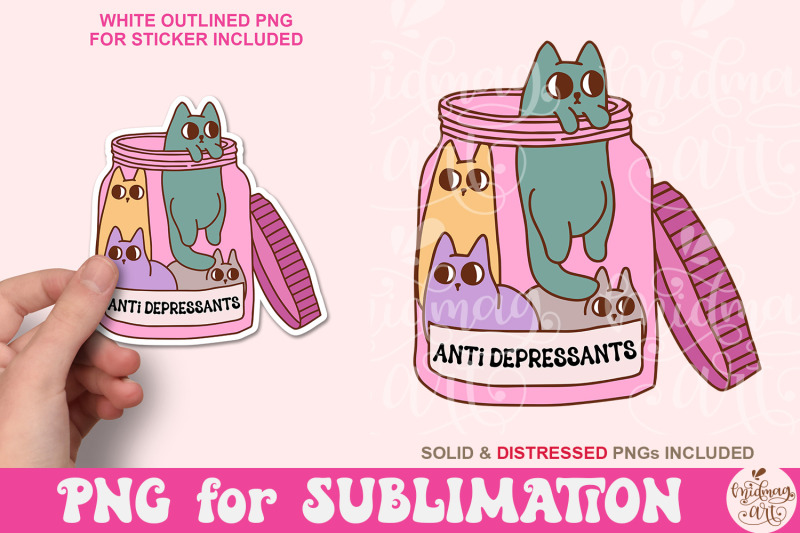 antidepressant-cat-png-funny-mental-health-sublimation