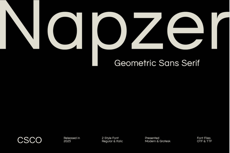 napzer-geometric-sans-serif