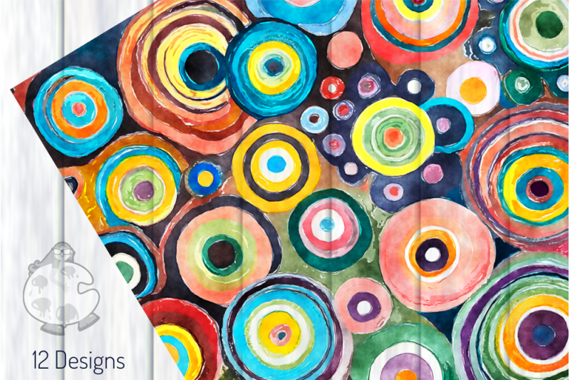 funky-circles-abstract-watercolor-pattern-papers