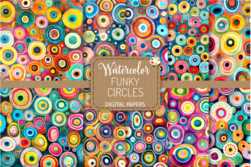 funky-circles-abstract-watercolor-pattern-papers