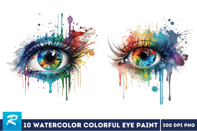 watercolor-colorful-eye-paint-clipart-bundle