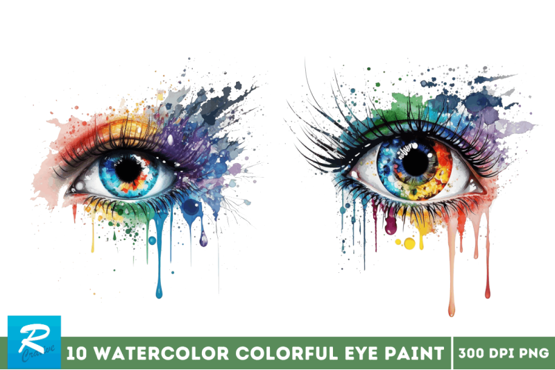 watercolor-colorful-eye-paint-clipart-bundle