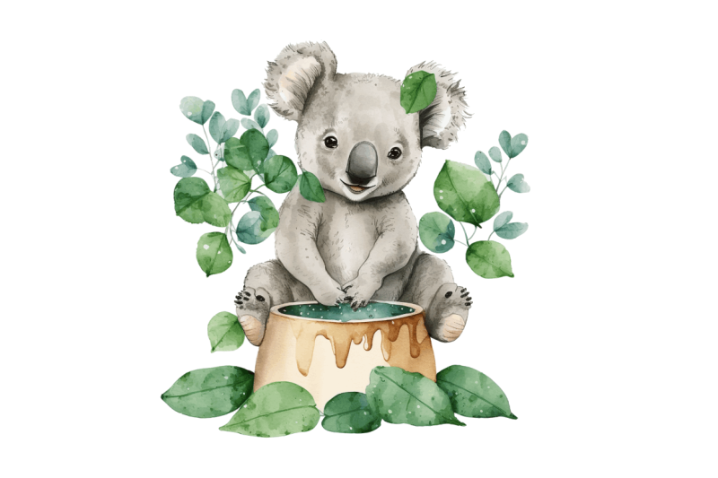 watercolor-koala-patrick-039-s-day-clipart-bundle