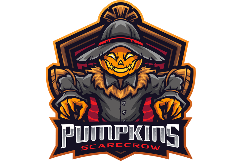 pumpkins-scarecrow-esport-mascot-logo-design
