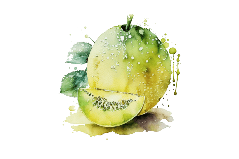 watercolor-honeydew-clipart-bundle