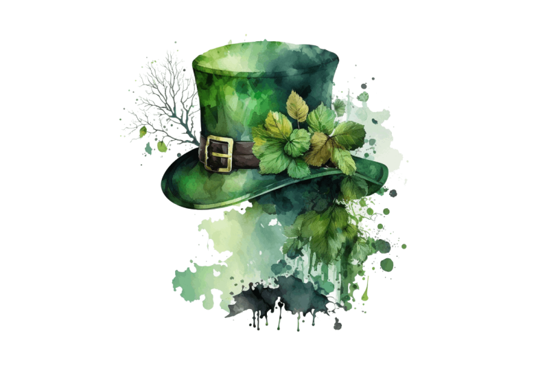 watercolor-green-hat-st-patrick-039-s-day-clipart-bundle