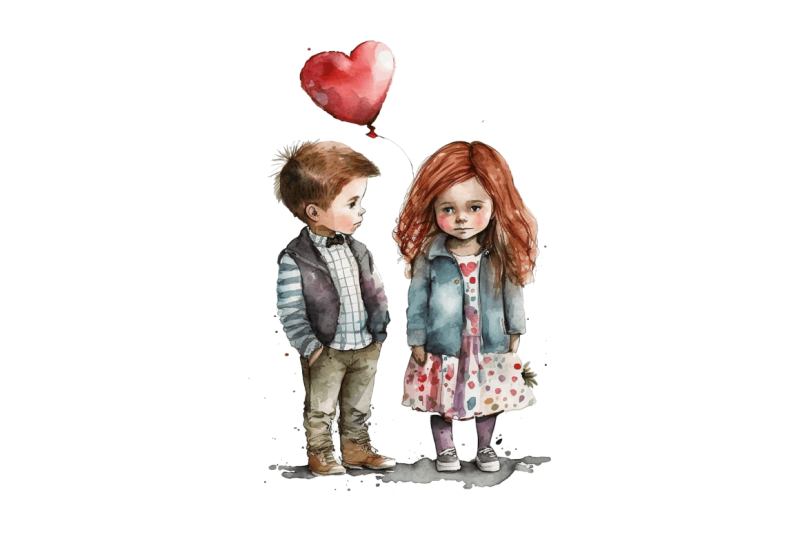 watercolor-boy-and-girl-valentine-clipart-bundle