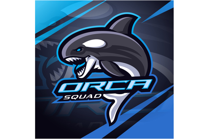 orca-squad-esport-mascot-logo-design