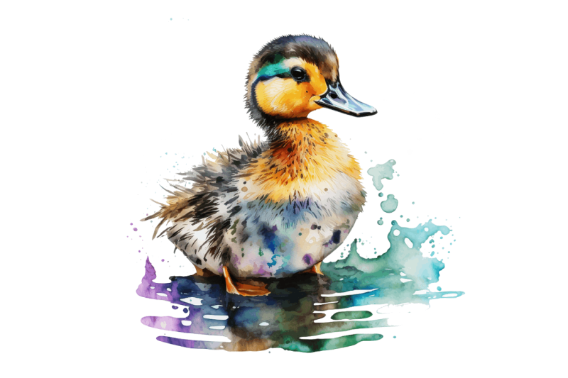 watercolor-cute-colorful-duck-clipart-bundle