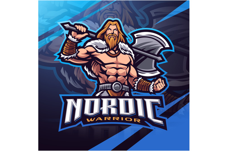 nordic-warrior-esport-mascot-logo-design
