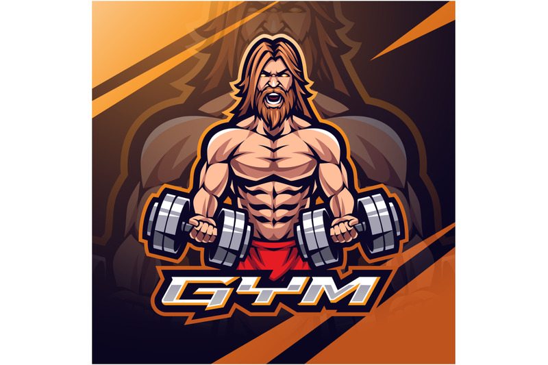 gym-esport-mascot-logo-design