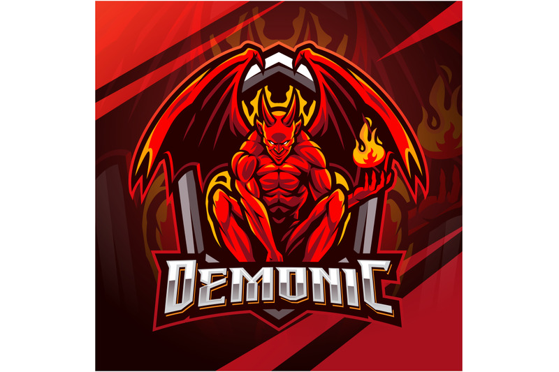 demonic-esport-mascot-logo-design