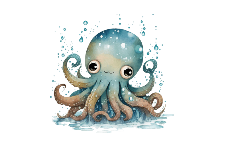 watercolor-cute-octopus-clipart-bundle