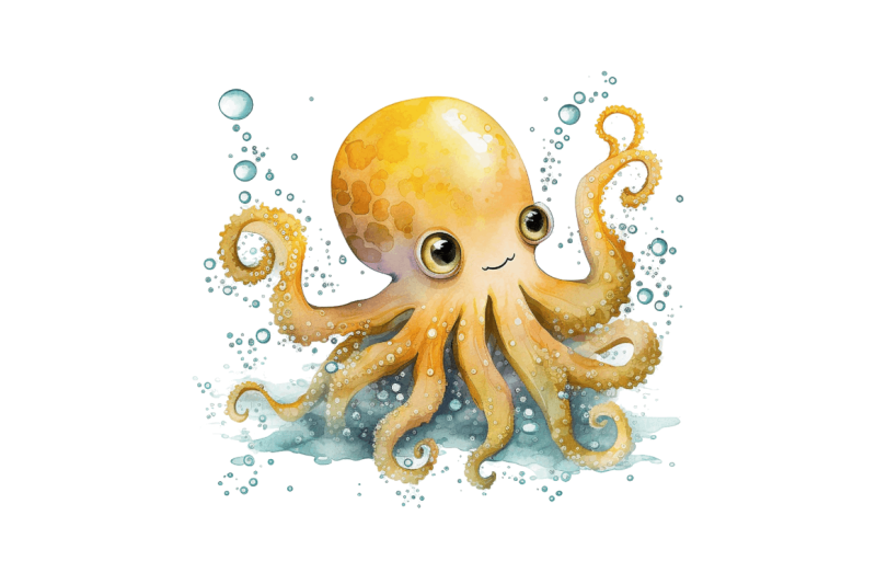 watercolor-cute-octopus-clipart-bundle