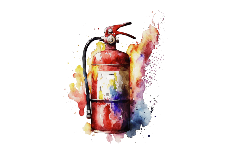 watercolor-fire-extinguisher-clipart-bundle