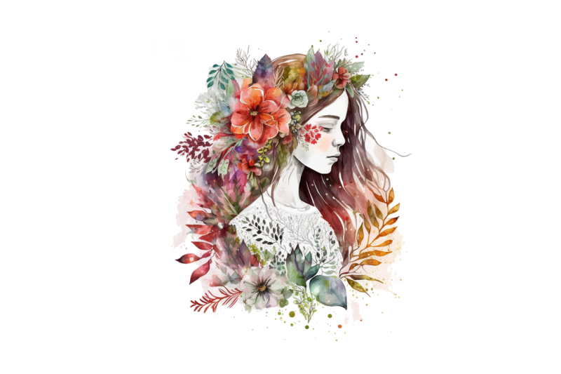 watercolor-floral-boho-girl-clipart-bundle