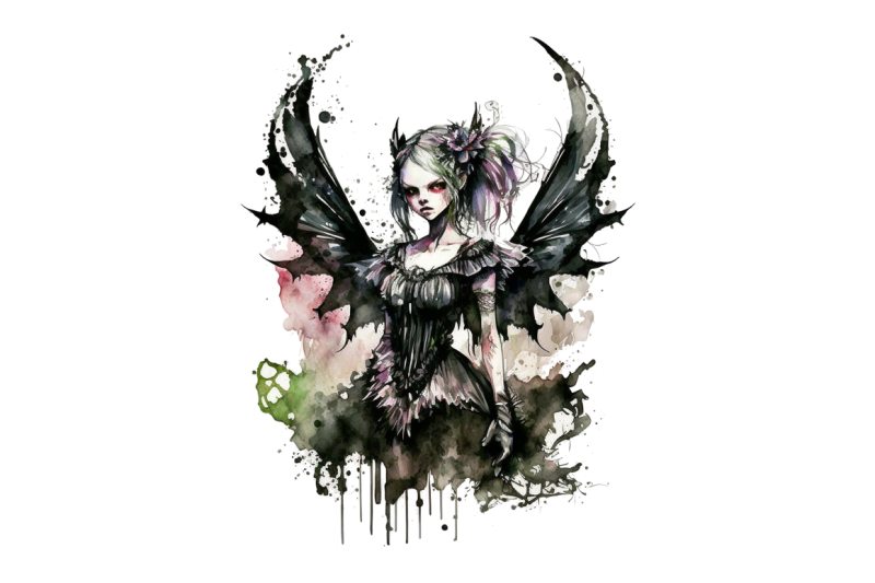 watercolor-gothic-fairy-clipart-bundle