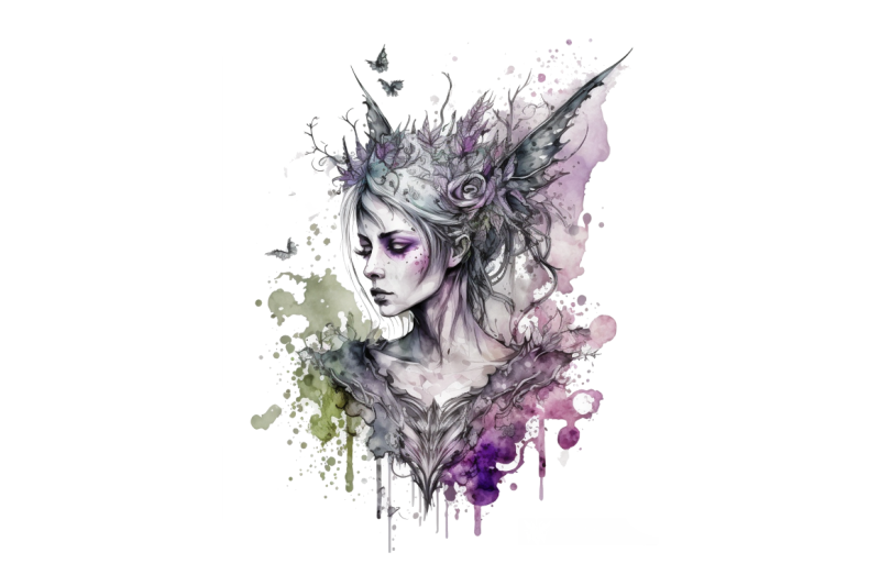 watercolor-gothic-fairy-clipart-bundle