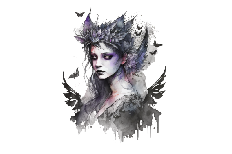 watercolor-gothic-fairy-clipart-bundle