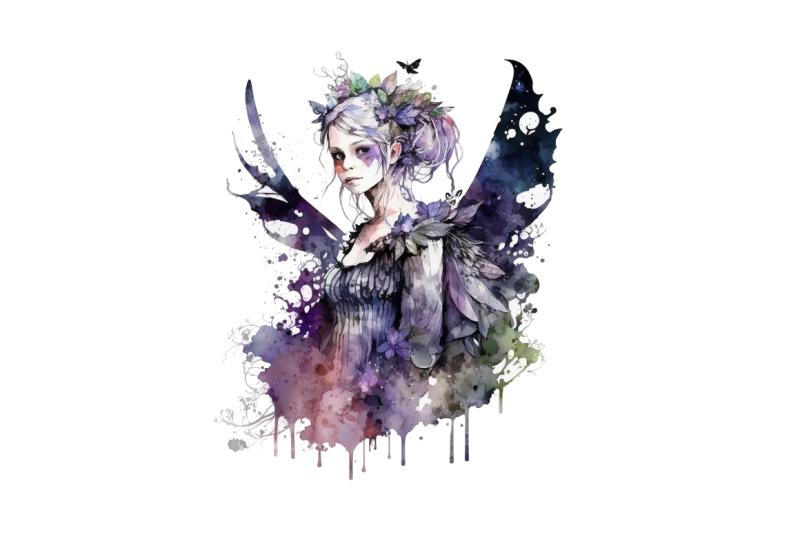 watercolor-gothic-fairy-clipart-bundle