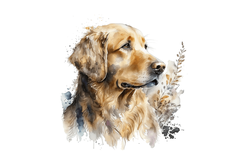 watercolor-golden-retriever-clipart-bundle