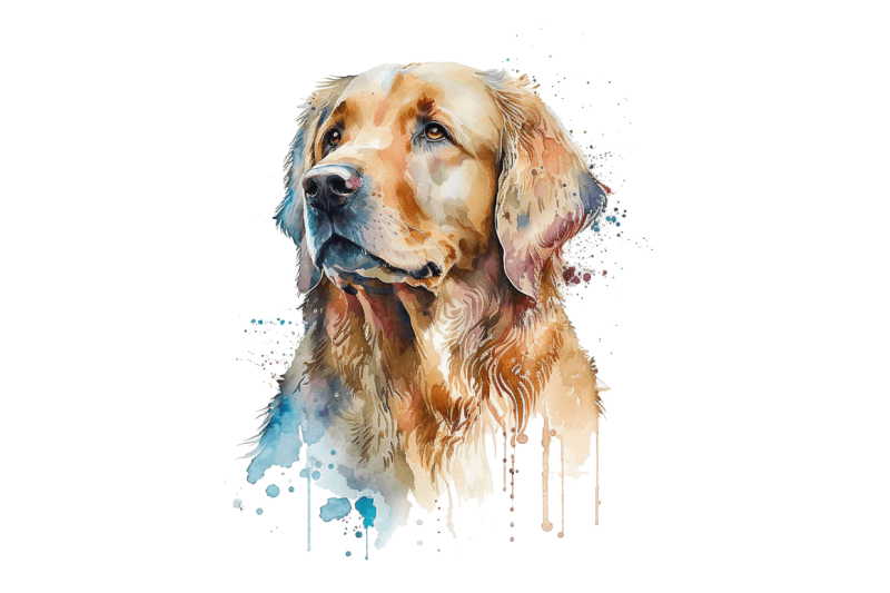 watercolor-golden-retriever-clipart-bundle