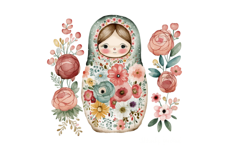 watercolor-matryoshka-dolls-clipart-bundle