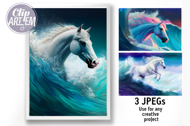 white-horse-watercolor-portrait-wall-art-prints-sea-3-jpeg-images