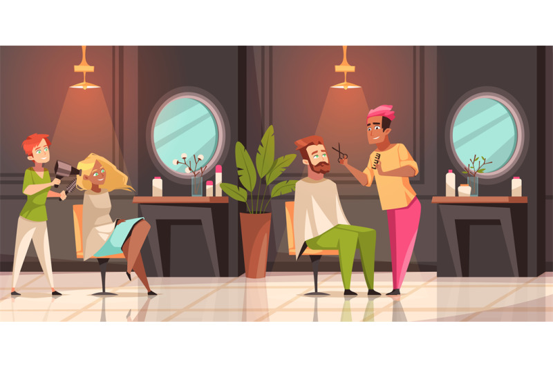 happy-people-in-barbershop-cartoon-visitors-at-hairdressers-cute-man