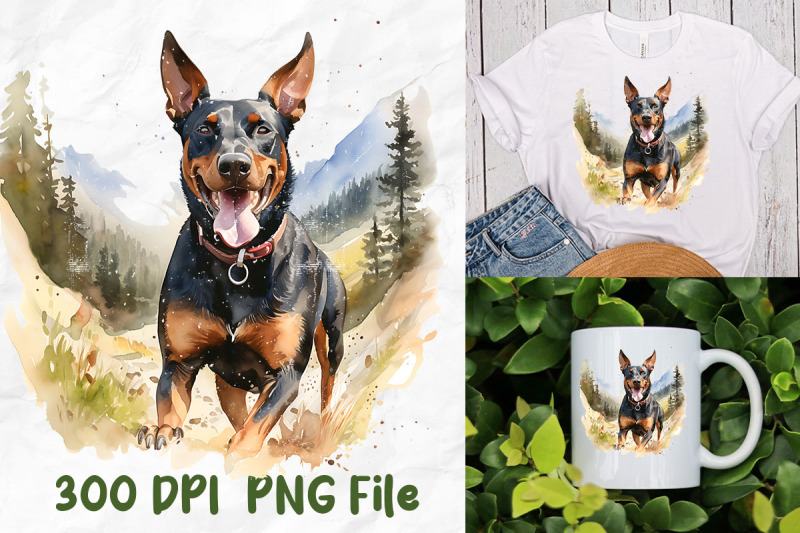 vintage-doberman-dog-lover-hiking-lover