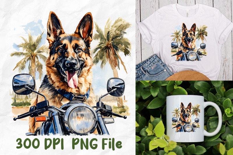 vintage-german-shepherd-drive-motorbike