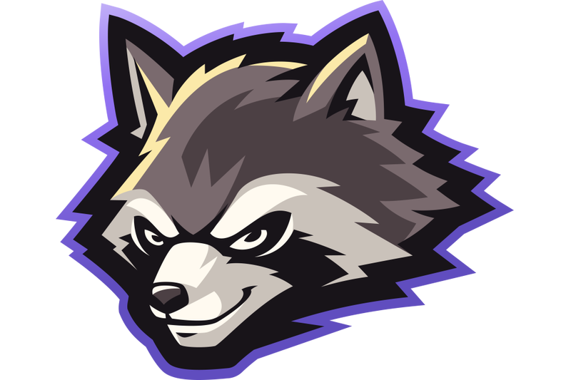 raccoon-head-mascot-logo-design